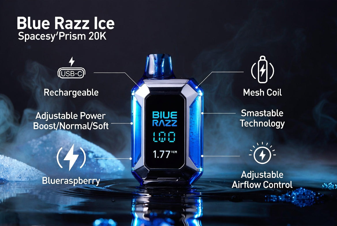 Trend Benchmark: Blue Razz Ice Spaceman Prism 20K Disposable