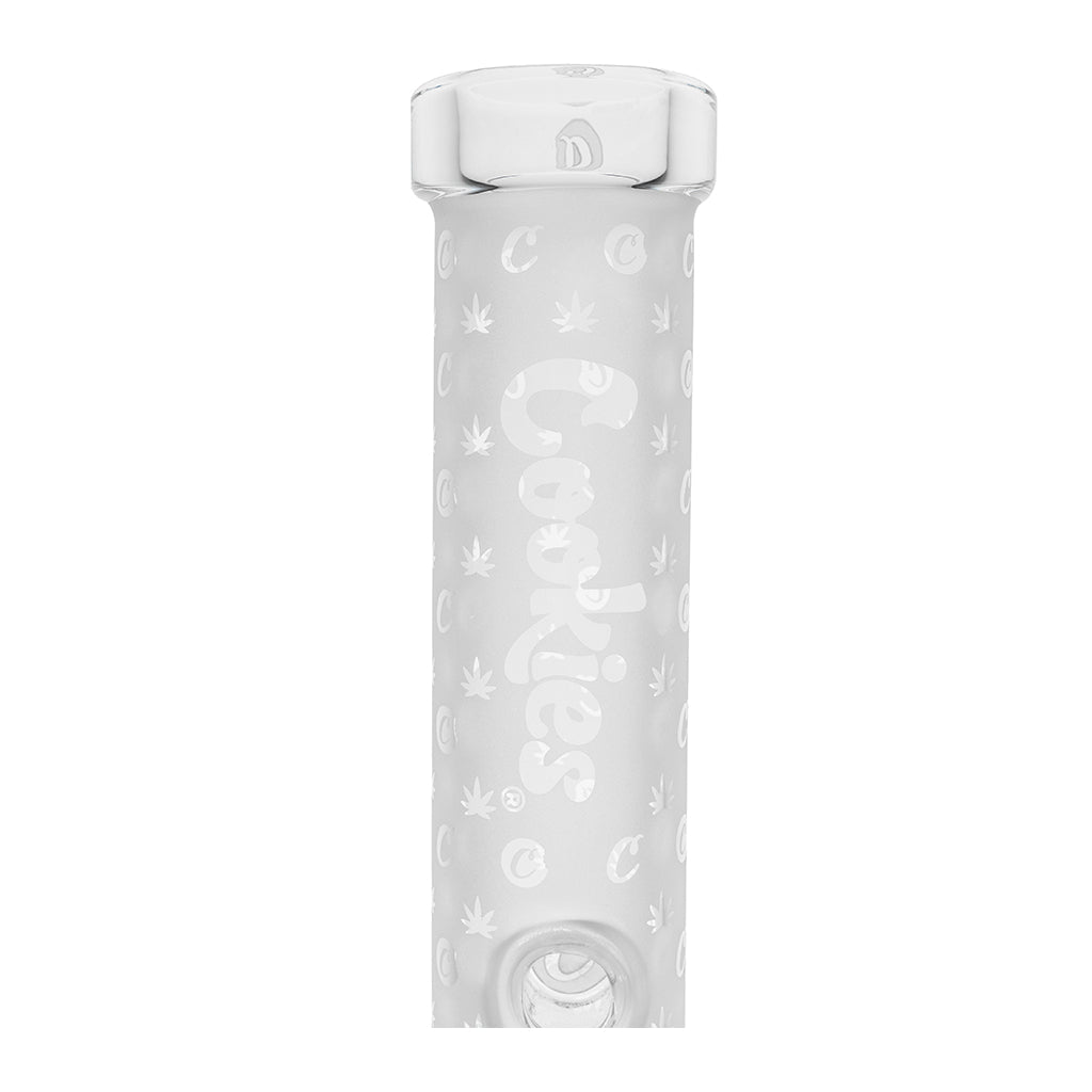 Cookies 14'' V Straight Waterpipe - Clear Logo