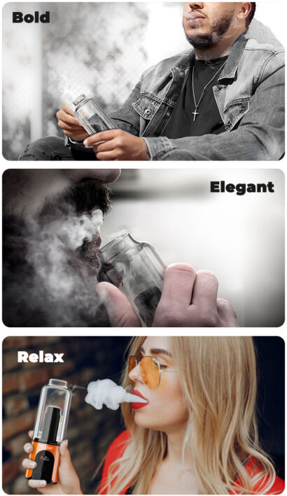 Puffshot Portable Easy-to-Use Vape Cup Blue for 510 Cartridge & Dab