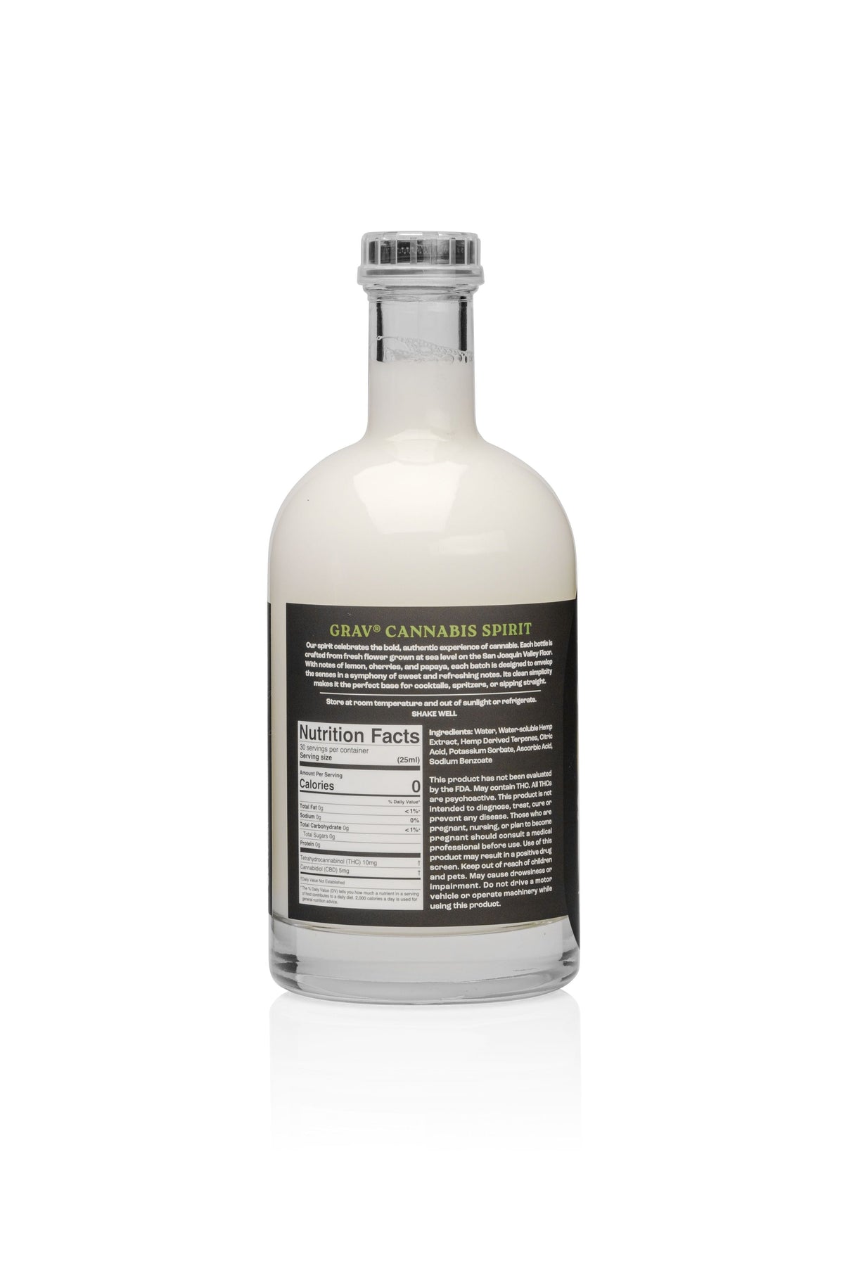 GRAV® Cannabis Spirit 300mg 750ml Bottle