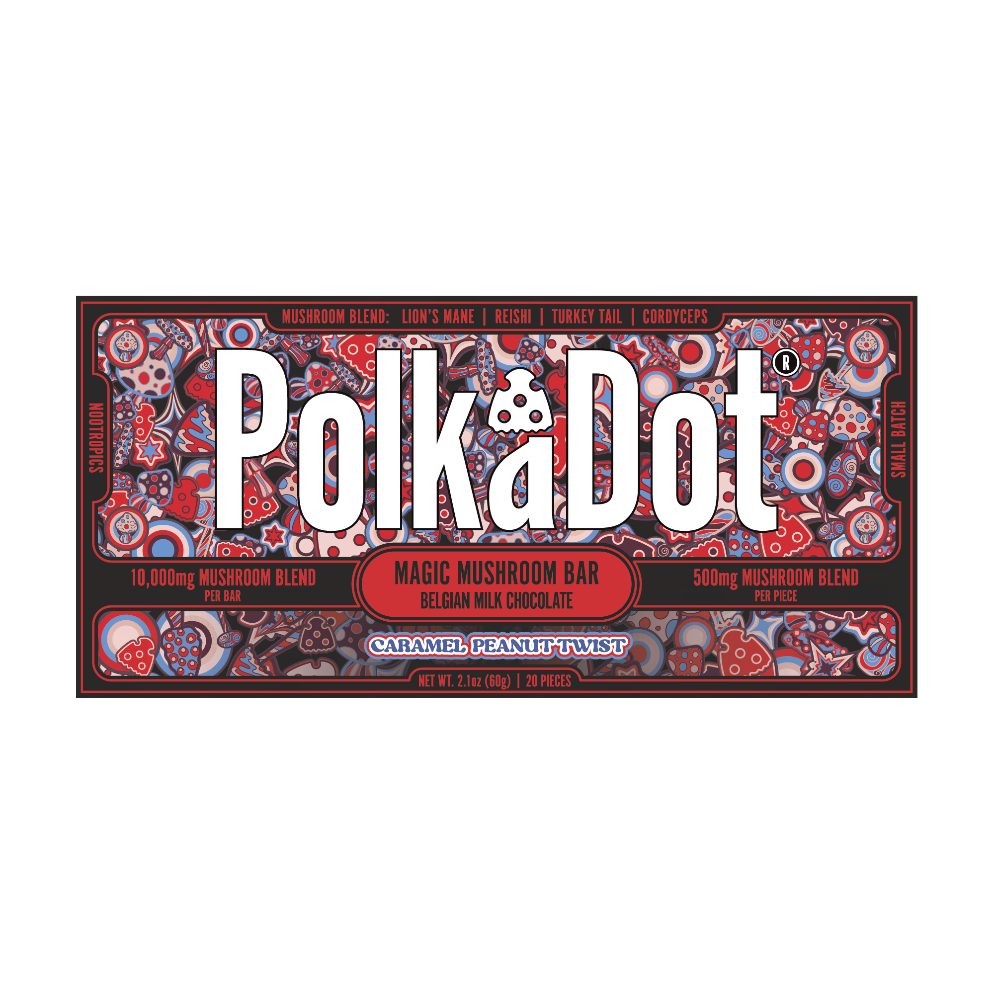 Polk A Dot Mushroom Chocolate Bar 10000mg