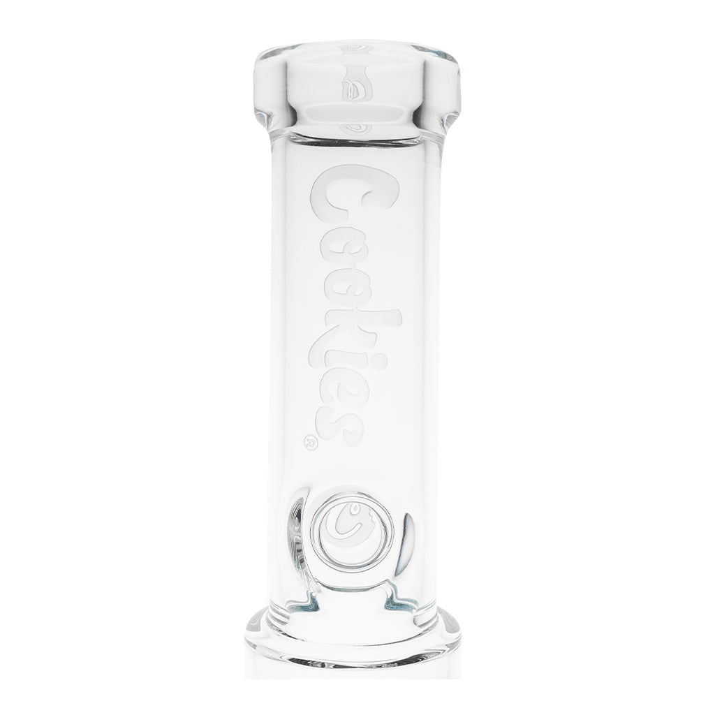 Cookies 17'' Straight 2 Da Dome Waterpipe - Clear Logo