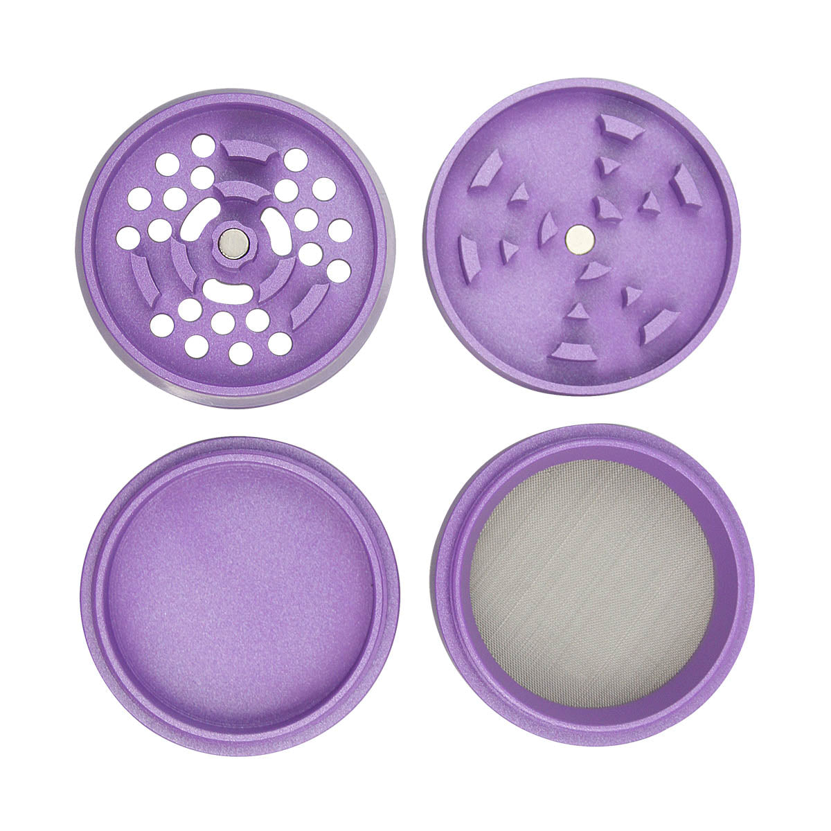 Uber 5.0 Non Stick Grinder 4pc 2.5" 63mm CNC - Matte