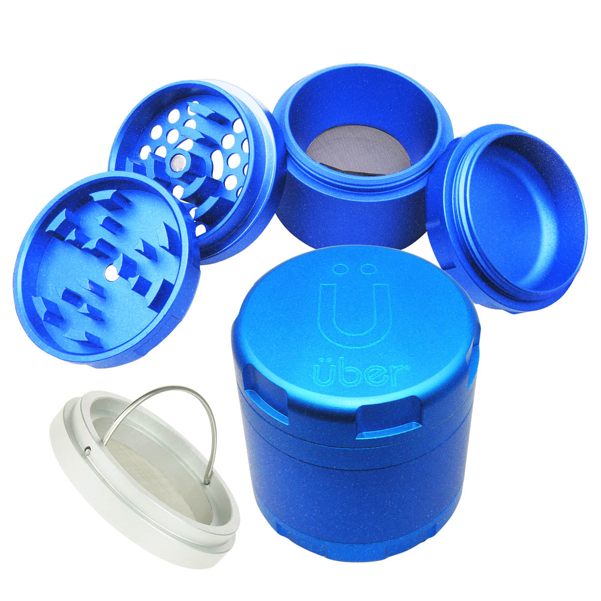 Uber 4.2 Non Stick Grinder 4pc 2.5" 63mm CNC - Matte