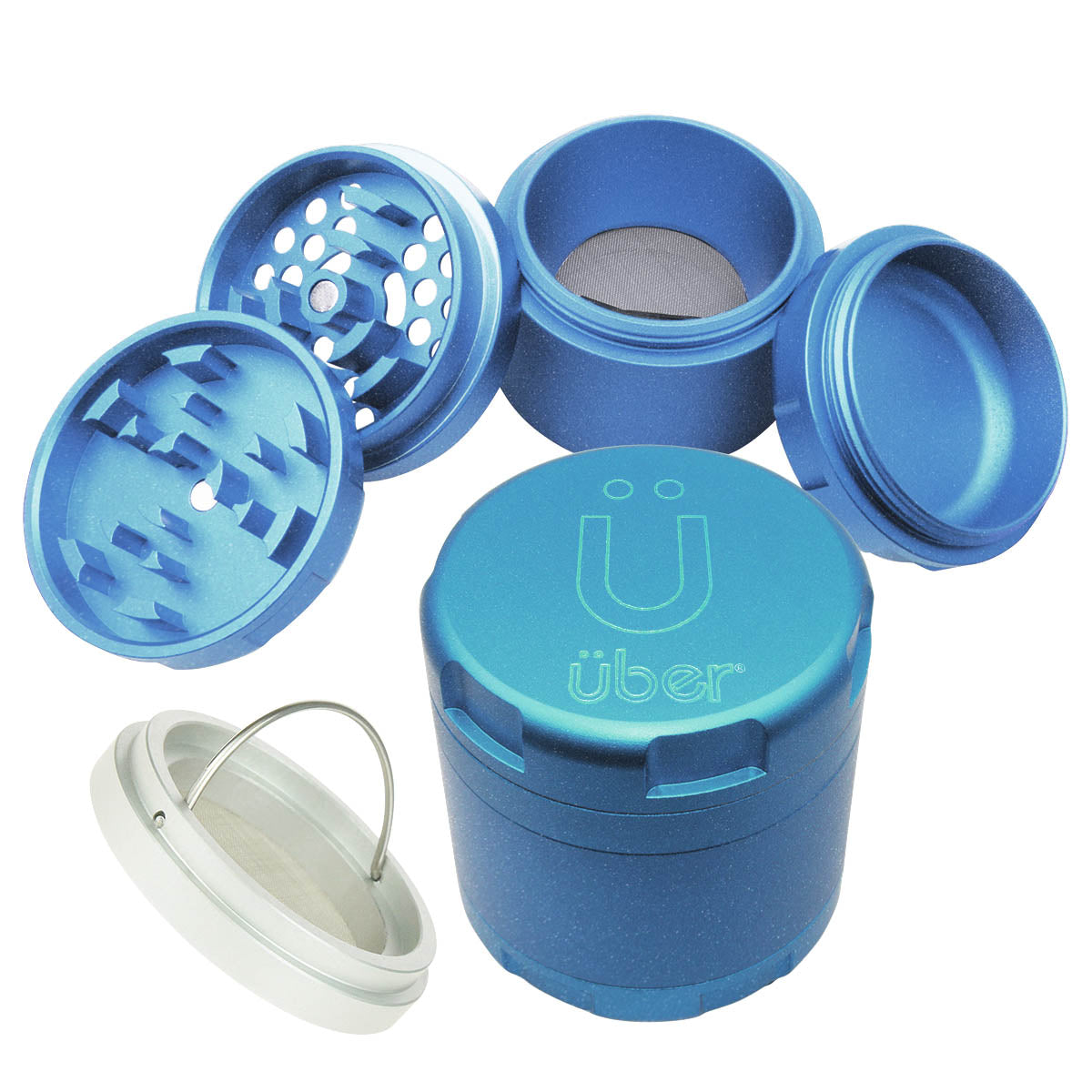 Uber 4.2 Non Stick Grinder 4pc 2.5" 63mm CNC - Matte