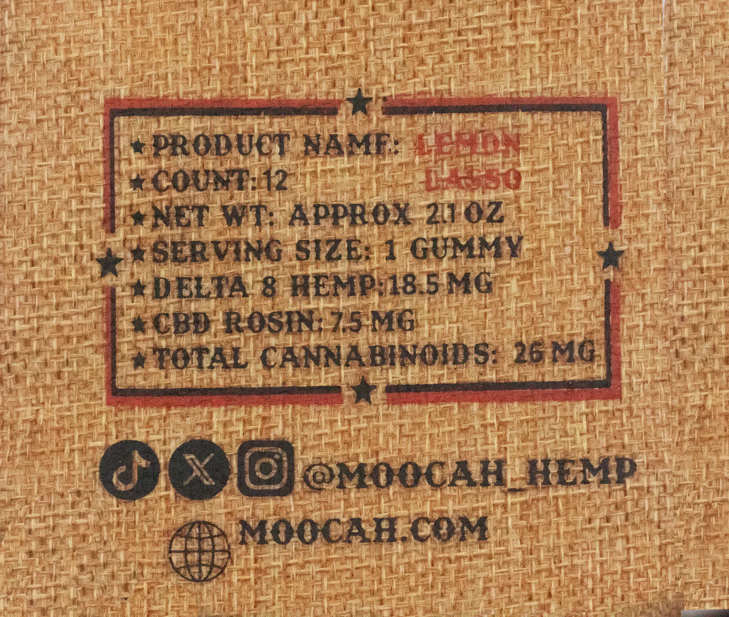20mg D8 + 5mg CBD rosin - 6 or 12 ct