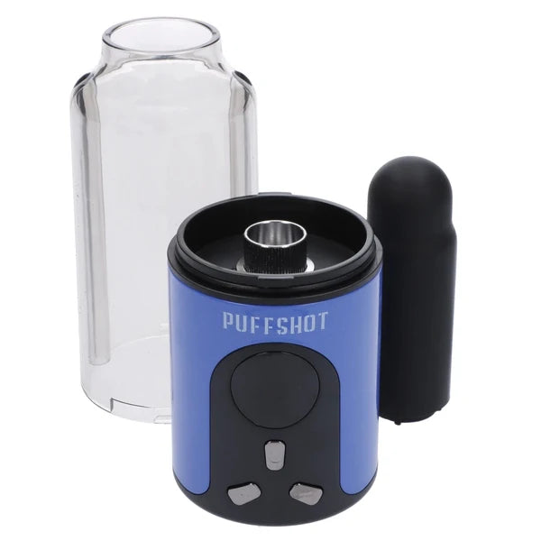 Puffshot Portable Easy-to-Use Vape Cup Blue for 510 Cartridge & Dab