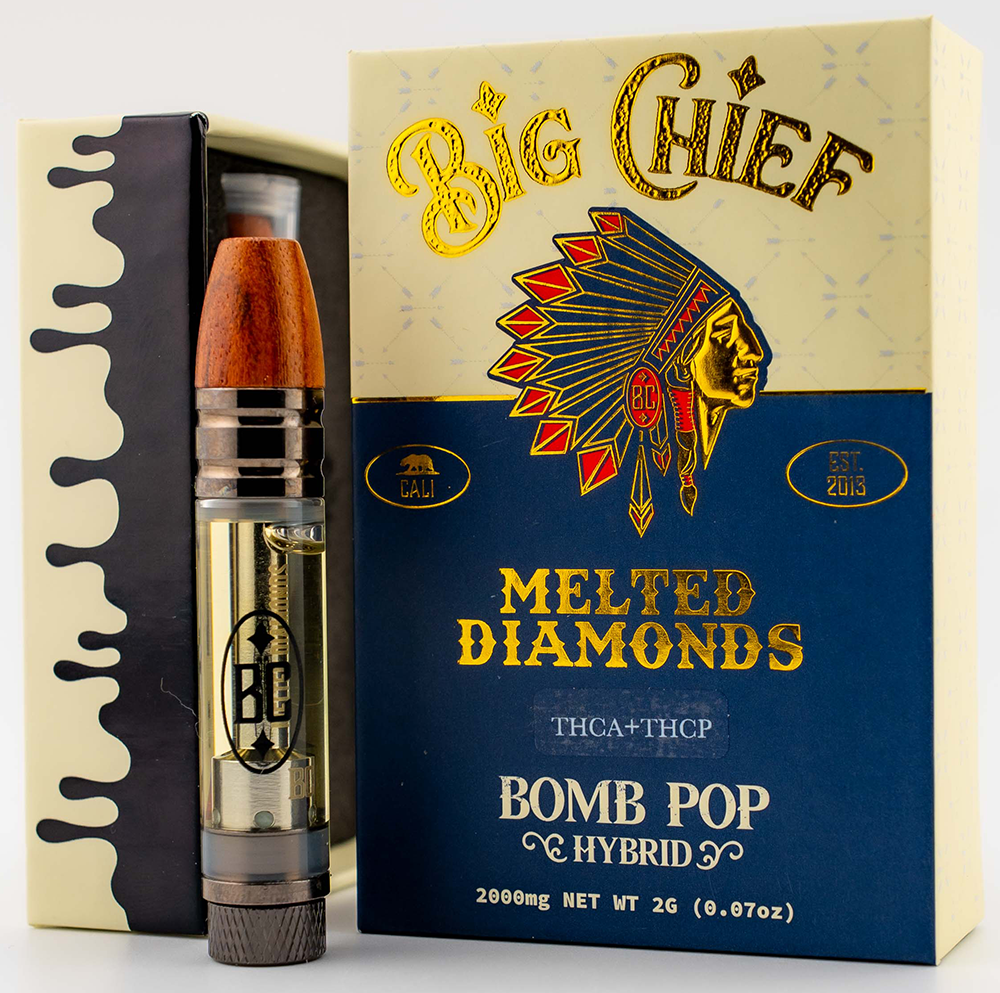 Big Chief Melted Diamonds THCA+THCP Cart + Battery Bundle