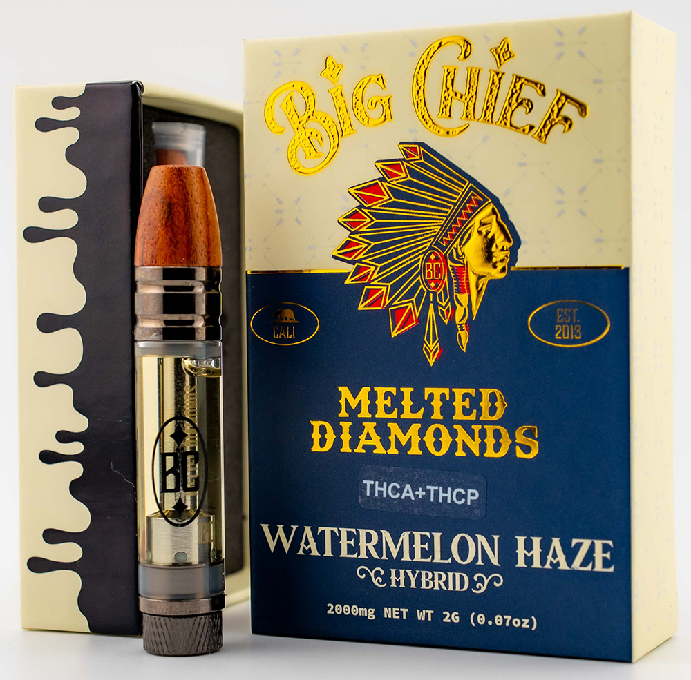 Big Chief Melted Diamonds THCA+THCP Cart + Battery Bundle