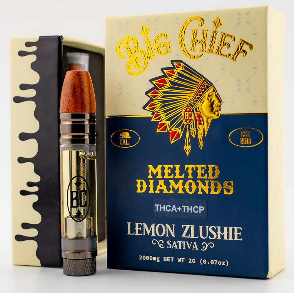 Big Chief Melted Diamonds THCA+THCP Cart + Battery Bundle