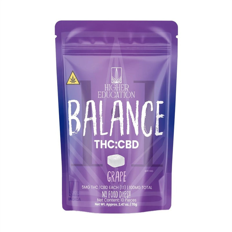 Higher Education Balance Ratios THC CBD Gummies 100mg