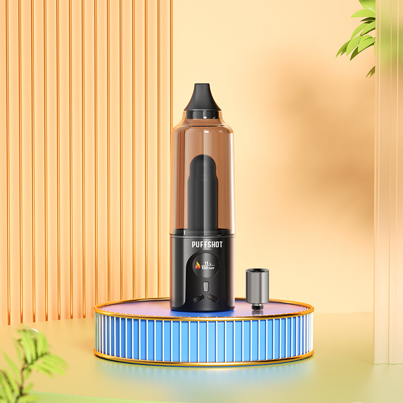 Puffshot Portable Easy-to-Use Vape Cup Blue for 510 Cartridge & Dab