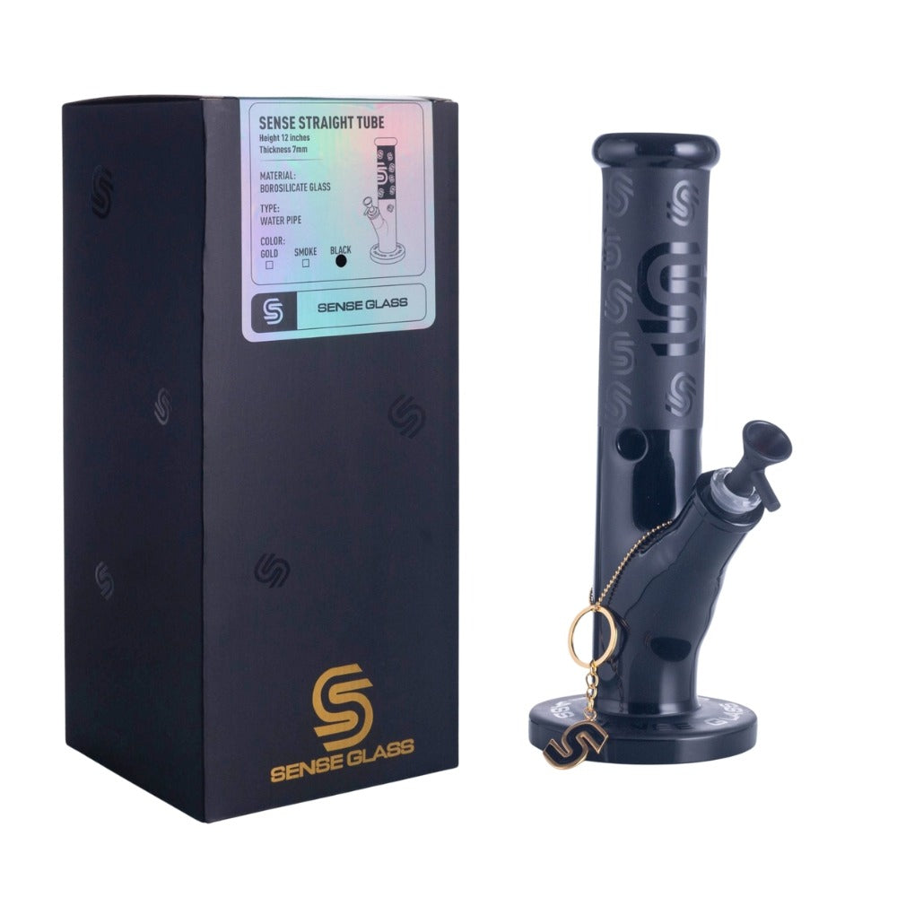 SENSE GLASS WATERPIPE 12" STRAIGHT TUBE 7mm
