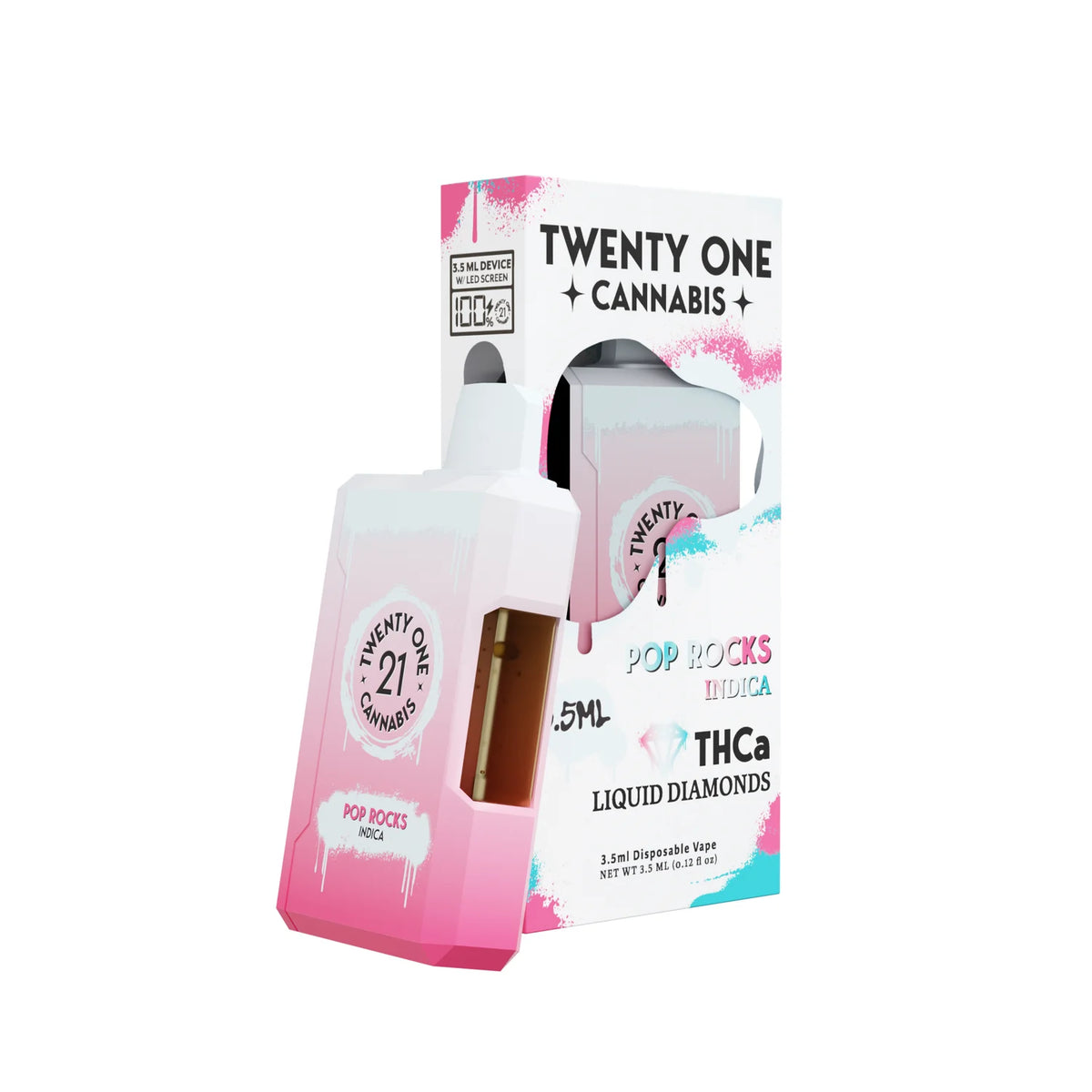 Twenty One Liquid Diamonds Disposable Vape 3.5mL – Delta 8 + THCa