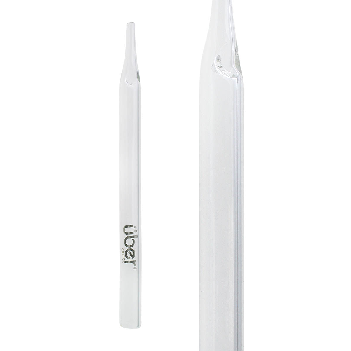 Uber Glass 7" Vapor Straw w/ Round Mouthpiece 10pcs/bg