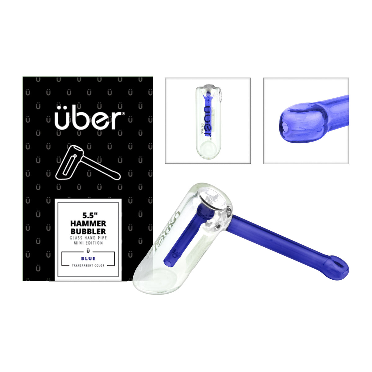 Uber 5.5" Mini Hammer Bubbler Blue