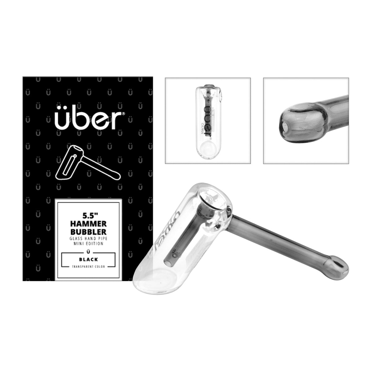 Uber 5.5" Mini Hammer Bubbler Black