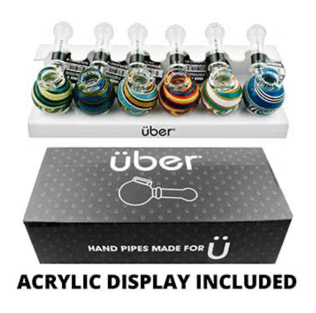 Uber Glass I/O 4" Spoon Built-In Screen w/ Maria Ring 6CT Display Design 01