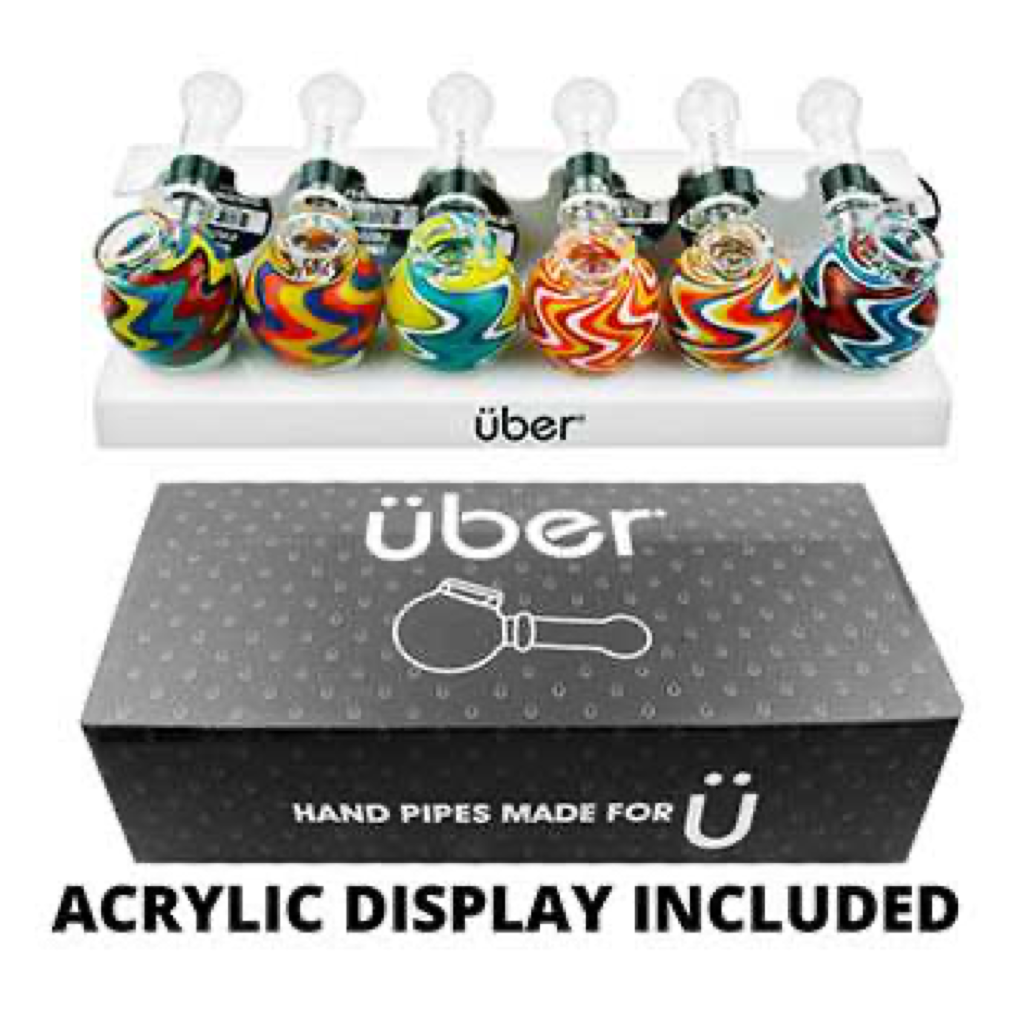 Uber Glass I/O 4" Spoon Built-In Screen w/ Maria Ring 6CT Display Design 04