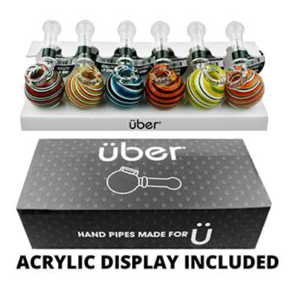 Uber Glass I/O 4" Spoon Built-In Screen w/ Maria Ring 6CT Display Design 09