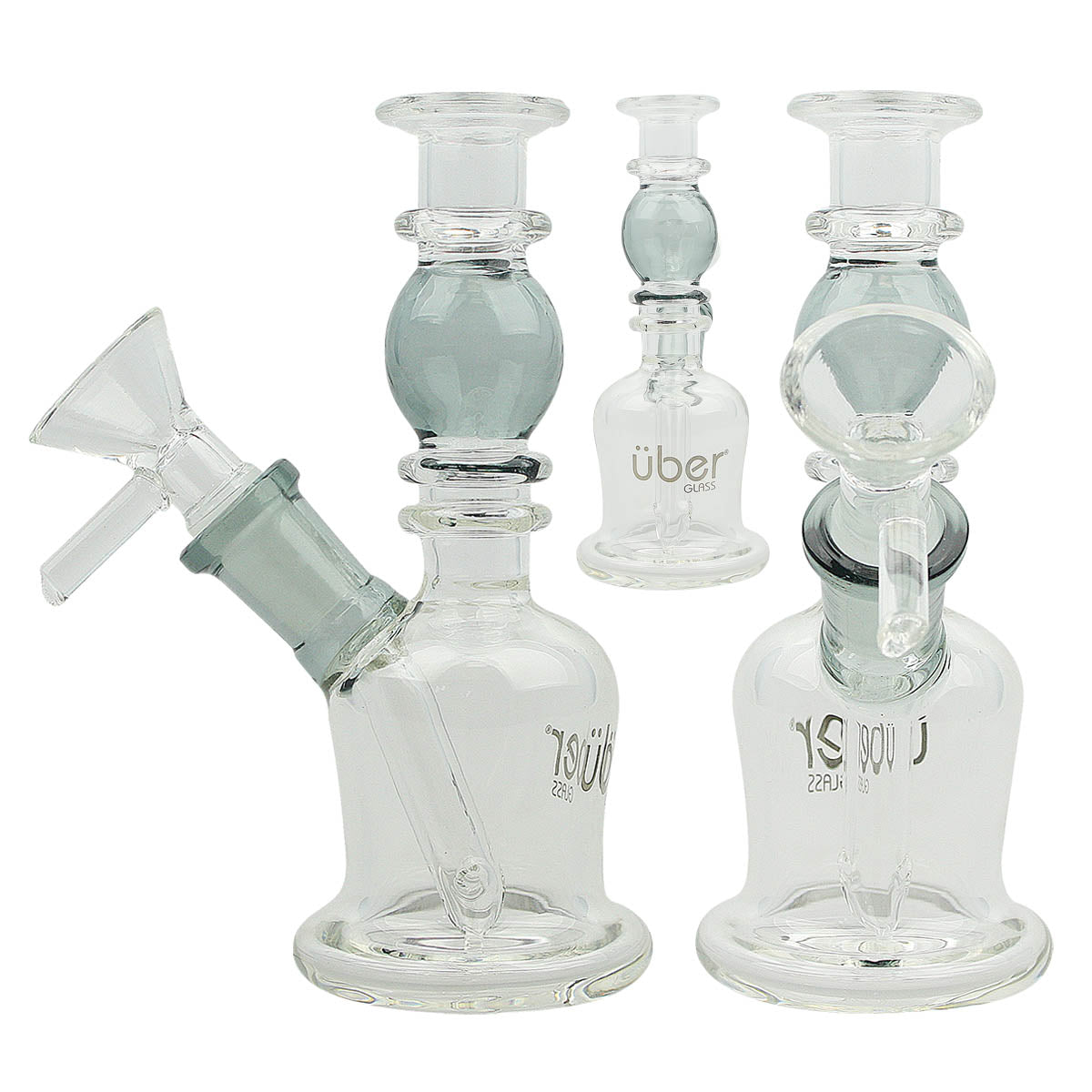 Uber 5" (4mm) Stemless Waterpipe Gray