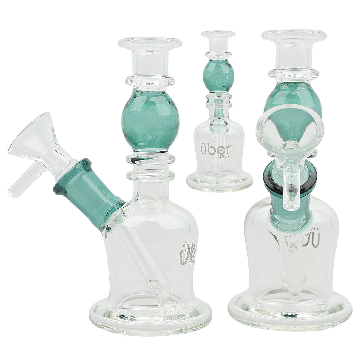 Uber 5" (4mm) Stemless Waterpipe Lake Green