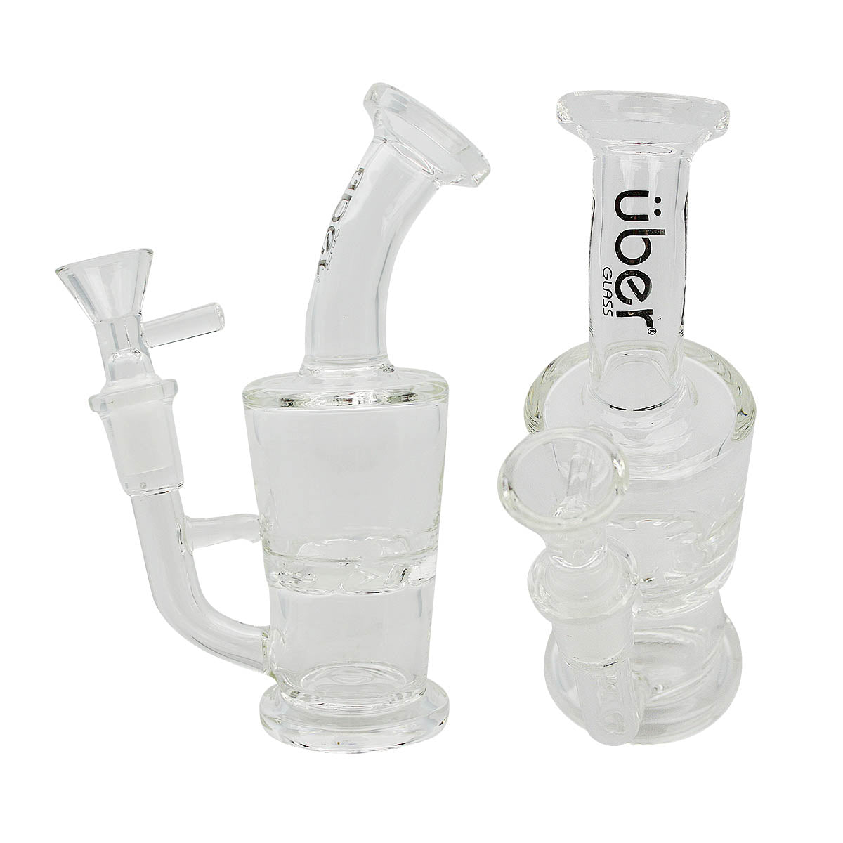 Uber 6" (5mm) Stemless Bent Neck Waterpipe w/ Turbo Perc