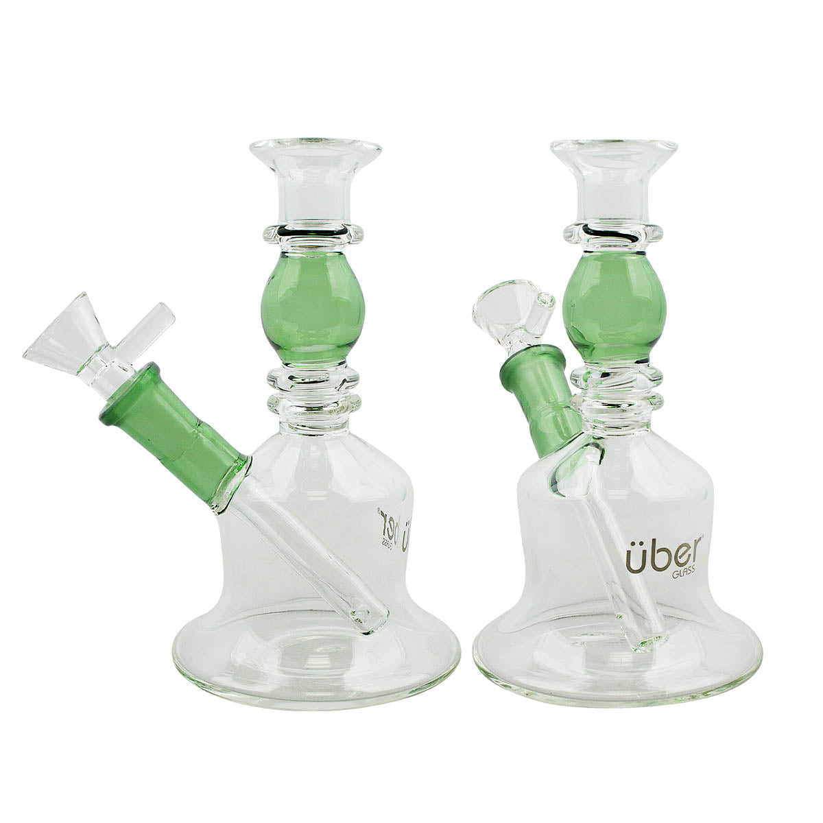 Uber 6" (4mm) Stemless Waterpipe Green