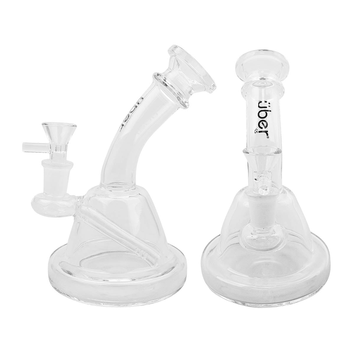 Uber 7" (5mm) Stemless Bent Neck Waterpipe w/ Banger Hanger