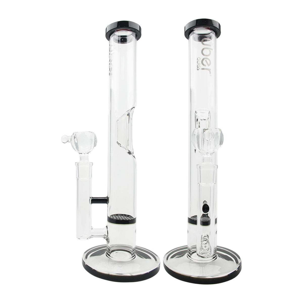 Uber GOG 12" 38mmx4mm Honeycomb Perc w/ Ice Catcher - Black