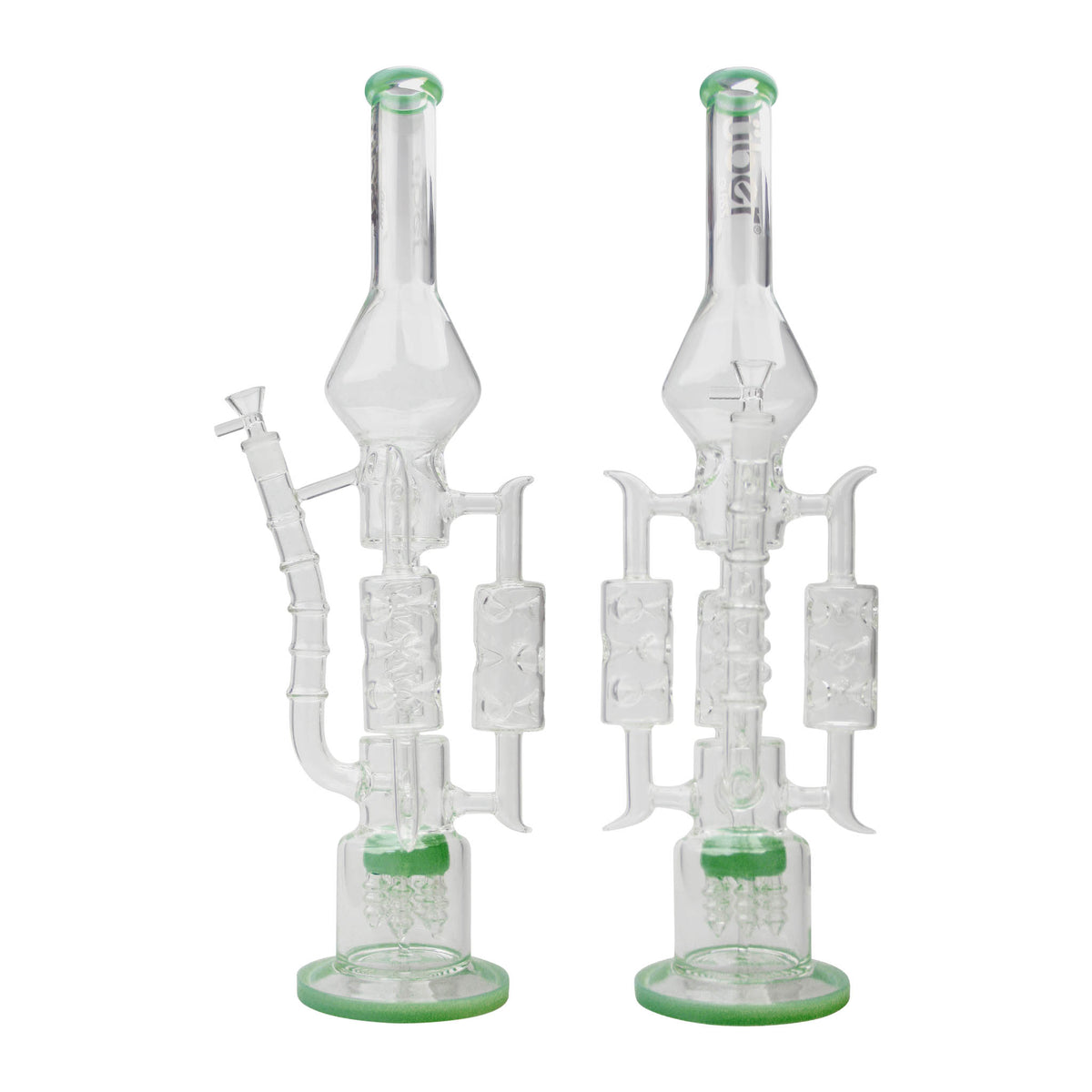 Uber 20" (5mm) Glass Recycler Waterpipe Jade Green