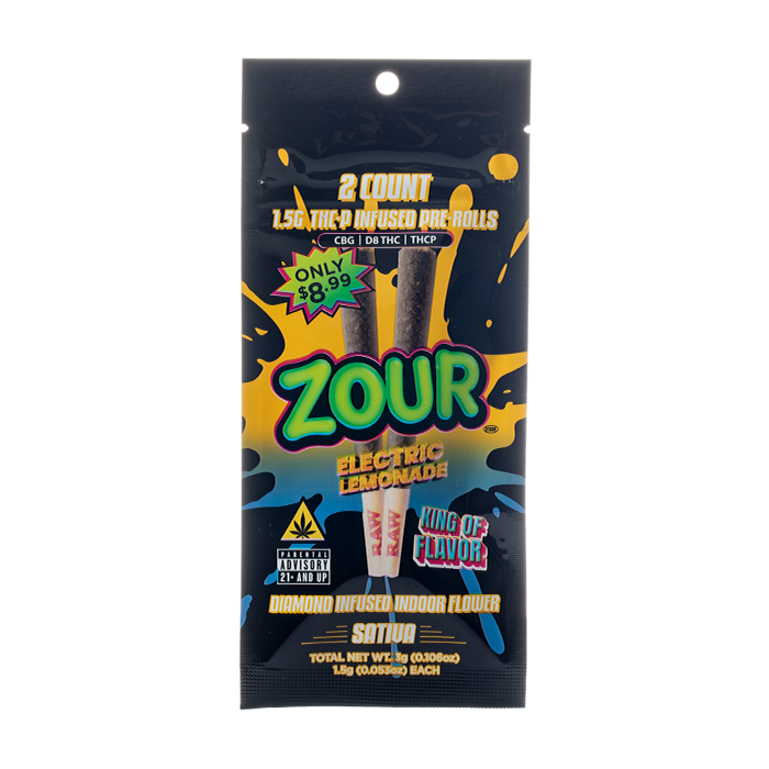 Zour Stash Diamond Infused THCP Prerolls 3G