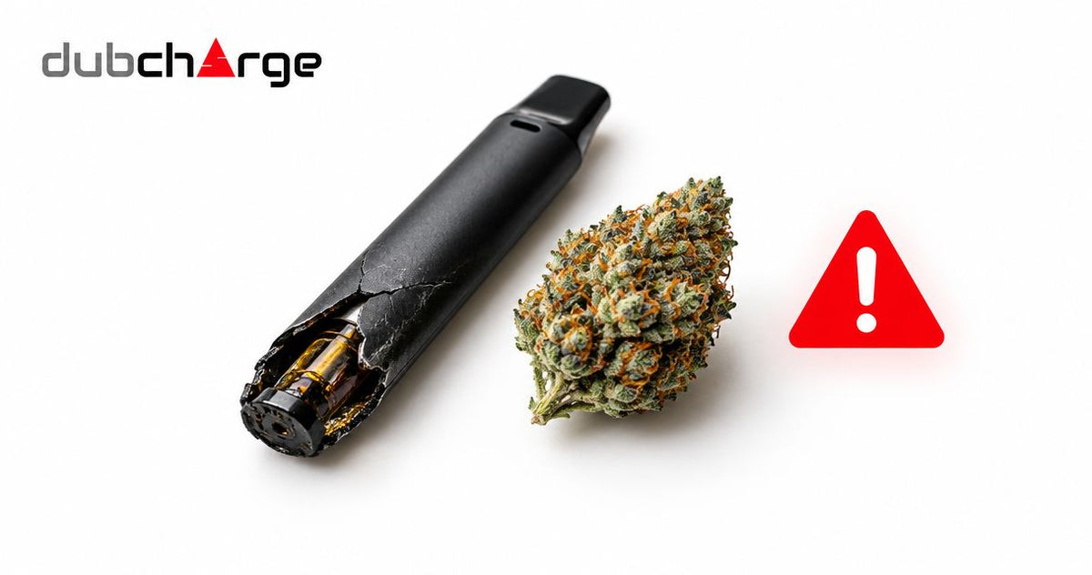 When should you stop using a damaged cannabis vape?