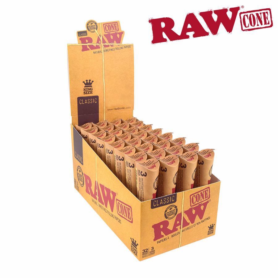 RAW Classic King Size Pre Rolled Cones (3 Pack)