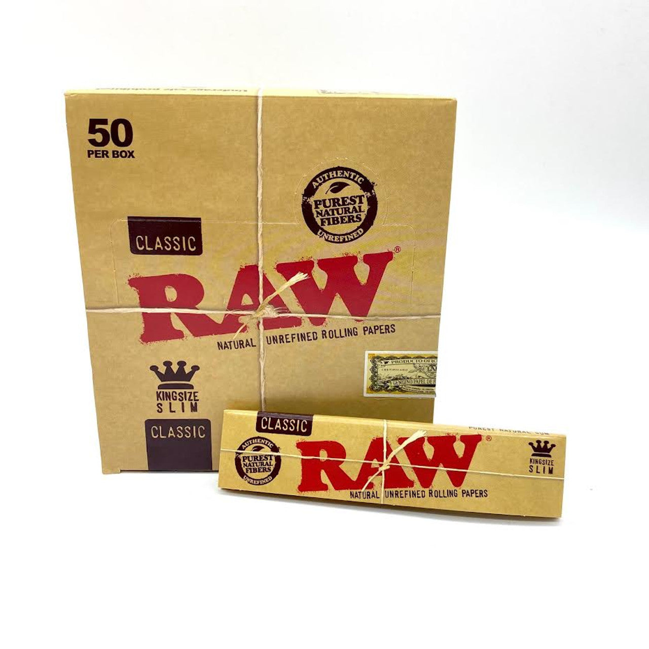 Raw King Size Slim Classic - 50 In Box
