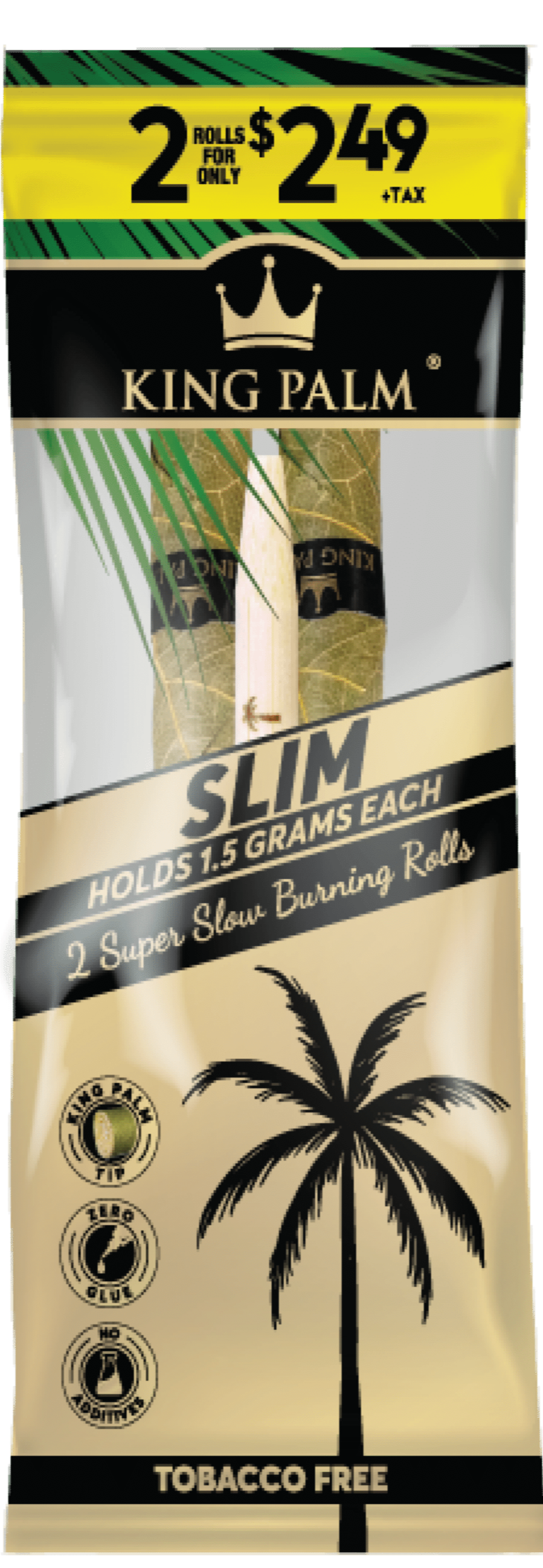 King Palm Slim Rollies - 2 Pack - 20 Pack Per Display