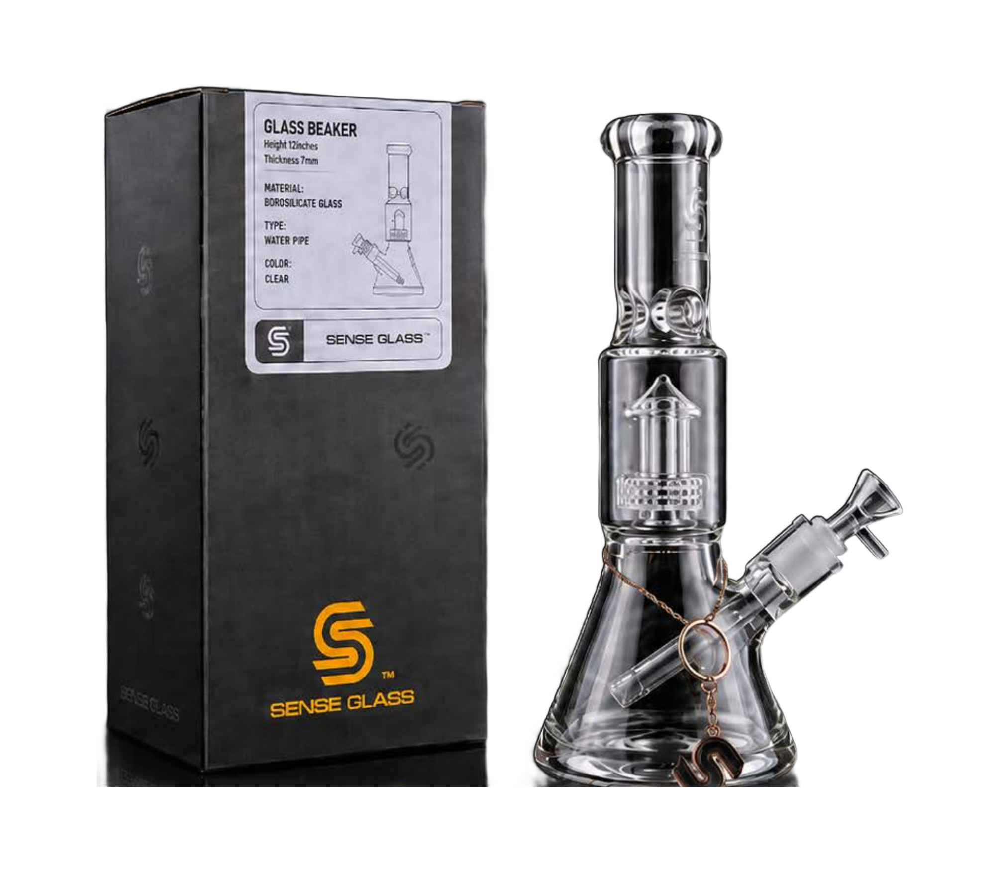 SENSE GLASS Heavy Duty Glass Beaker 12" (Percolator)