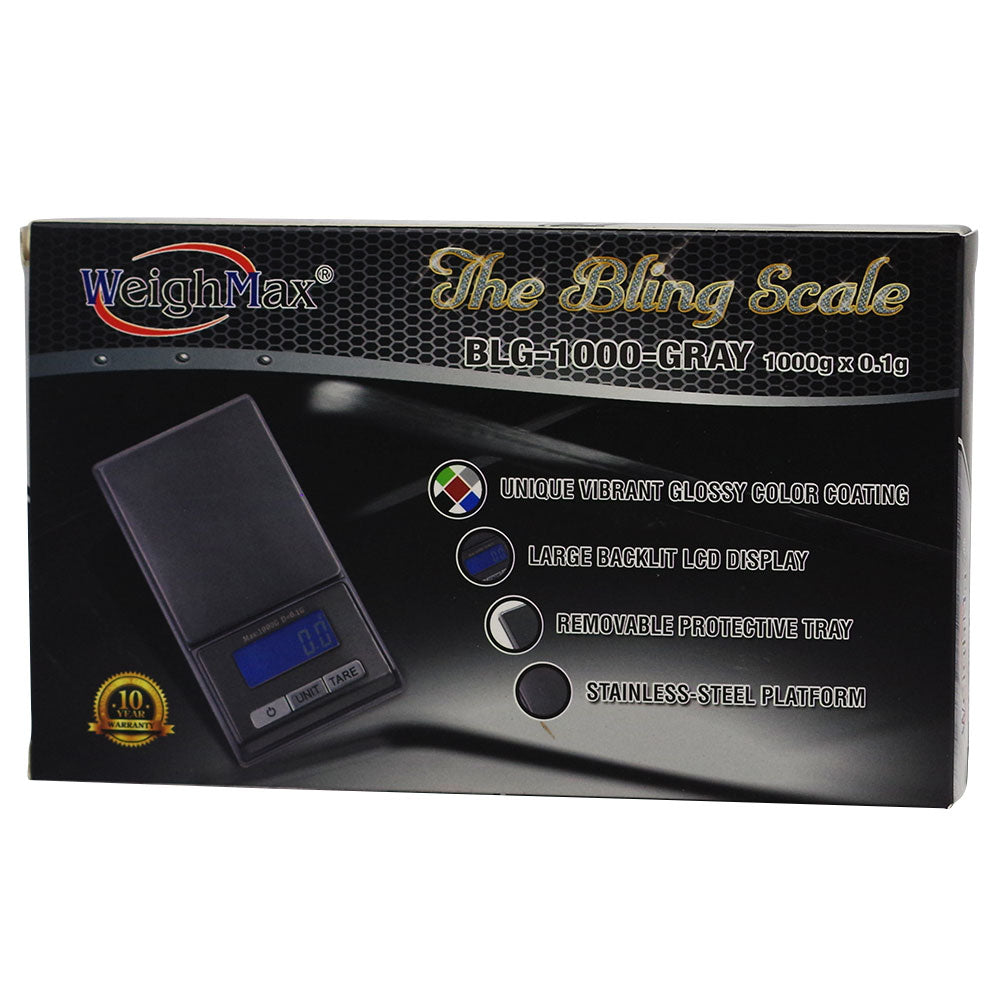 WeighMax BLG Bling Digital Pocket Scale 1000g x 0.1g Grey