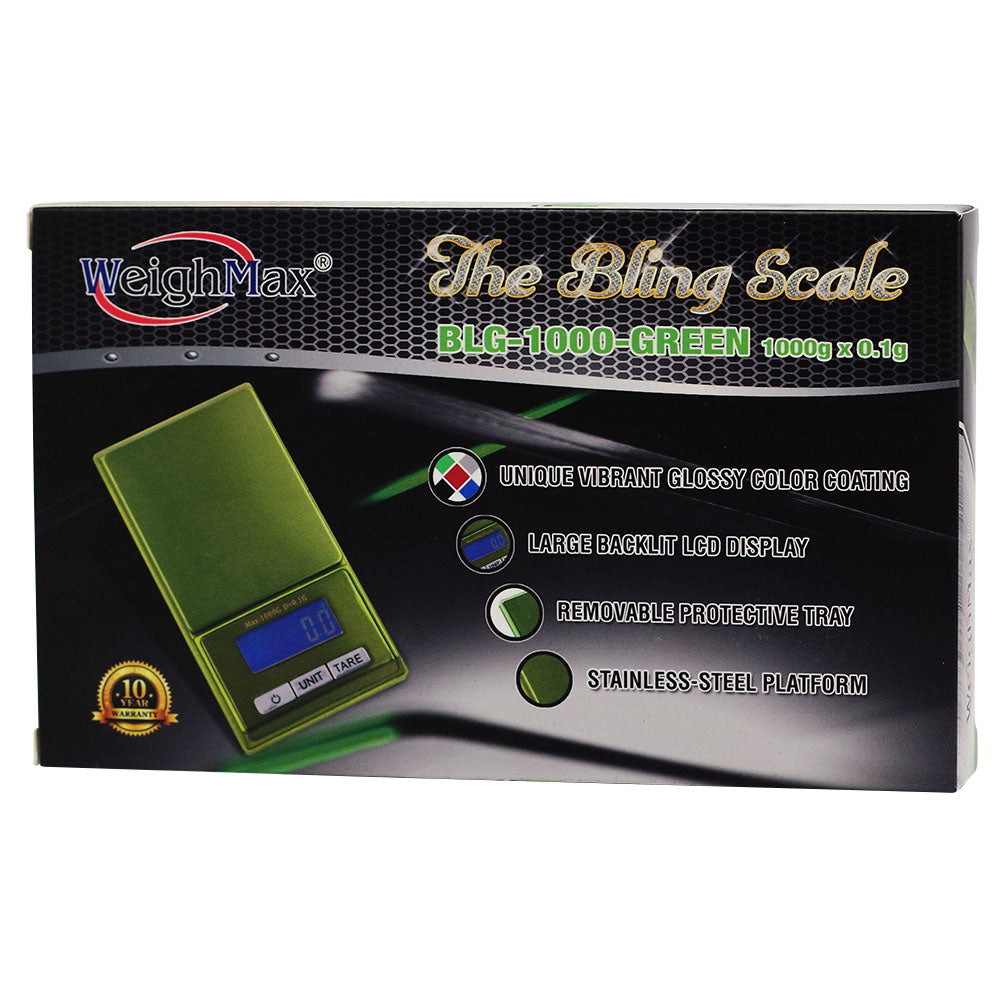 WeighMax BLG Bling Digital Pocket Scale 1000g x 0.1g Green