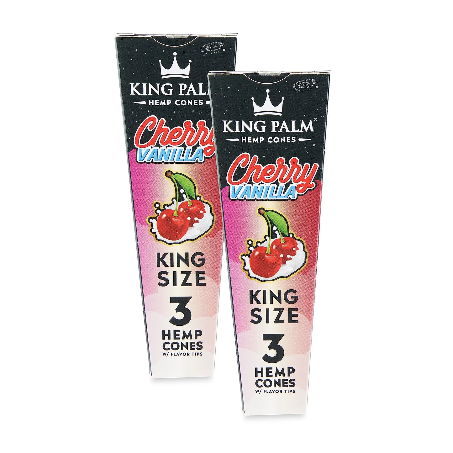 King Palm - KING SIZE Hemp Cones - 3 Counts Per Pack - 30 Packs Per Box