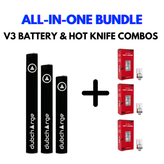 All-In-One Bundle: 3 V3 Batteries (650, 900, 1100 mAh) & 3 Hot Knives