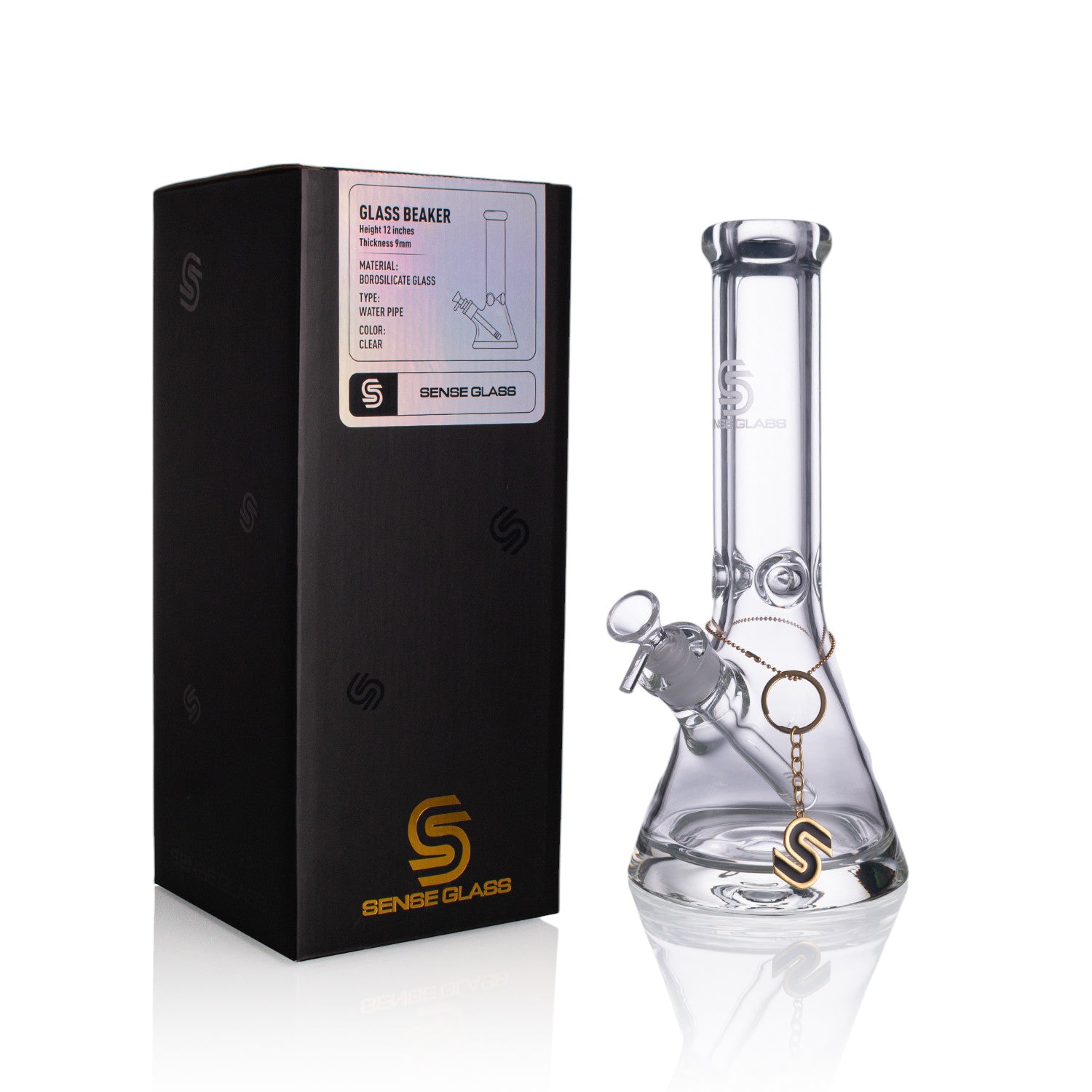 SENSE GLASS Heavy Duty Glass Beaker 12 inch - full view