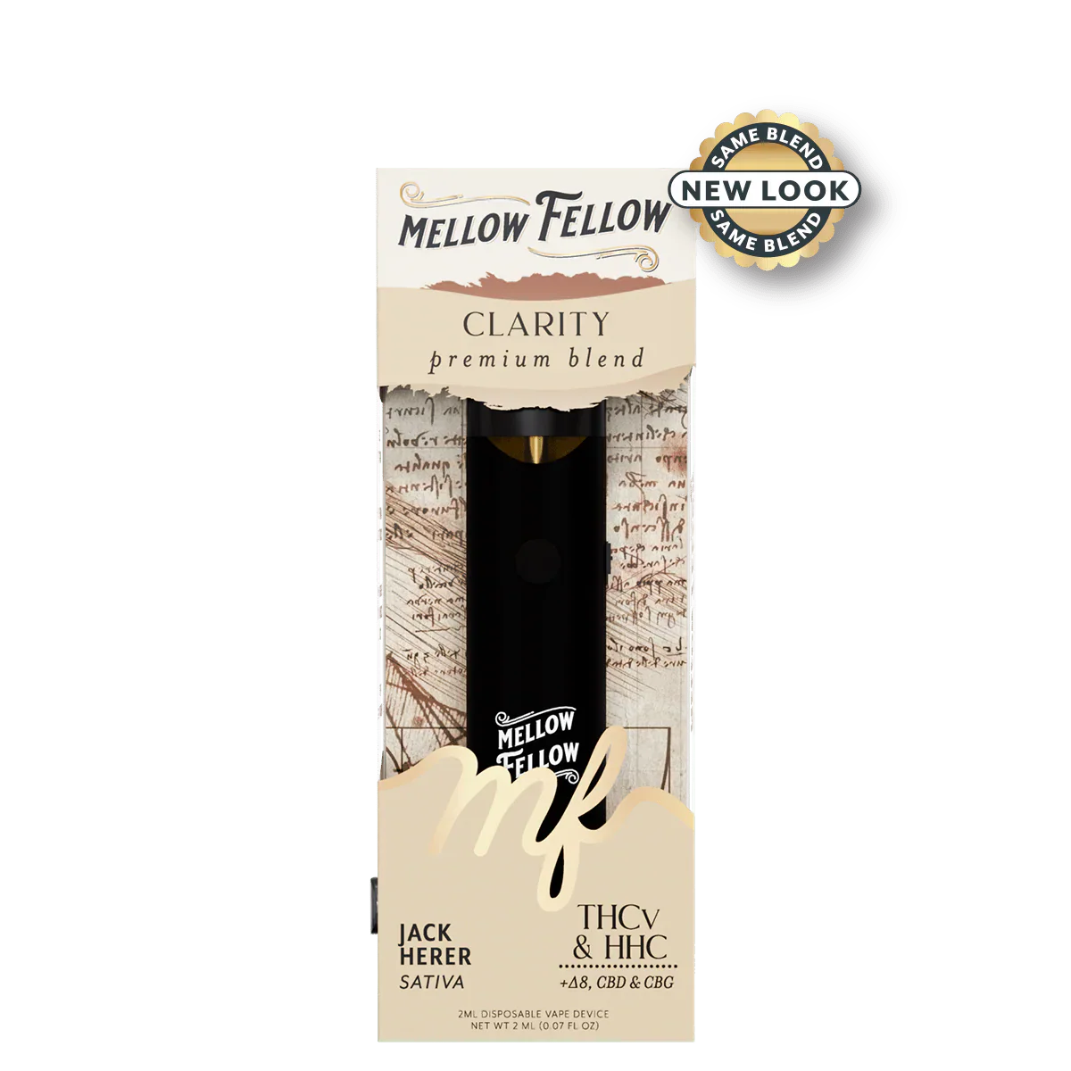 Mellow Fellow Clarity Blend 2ml Disposable Vape - Jack Herer (Sativa)
