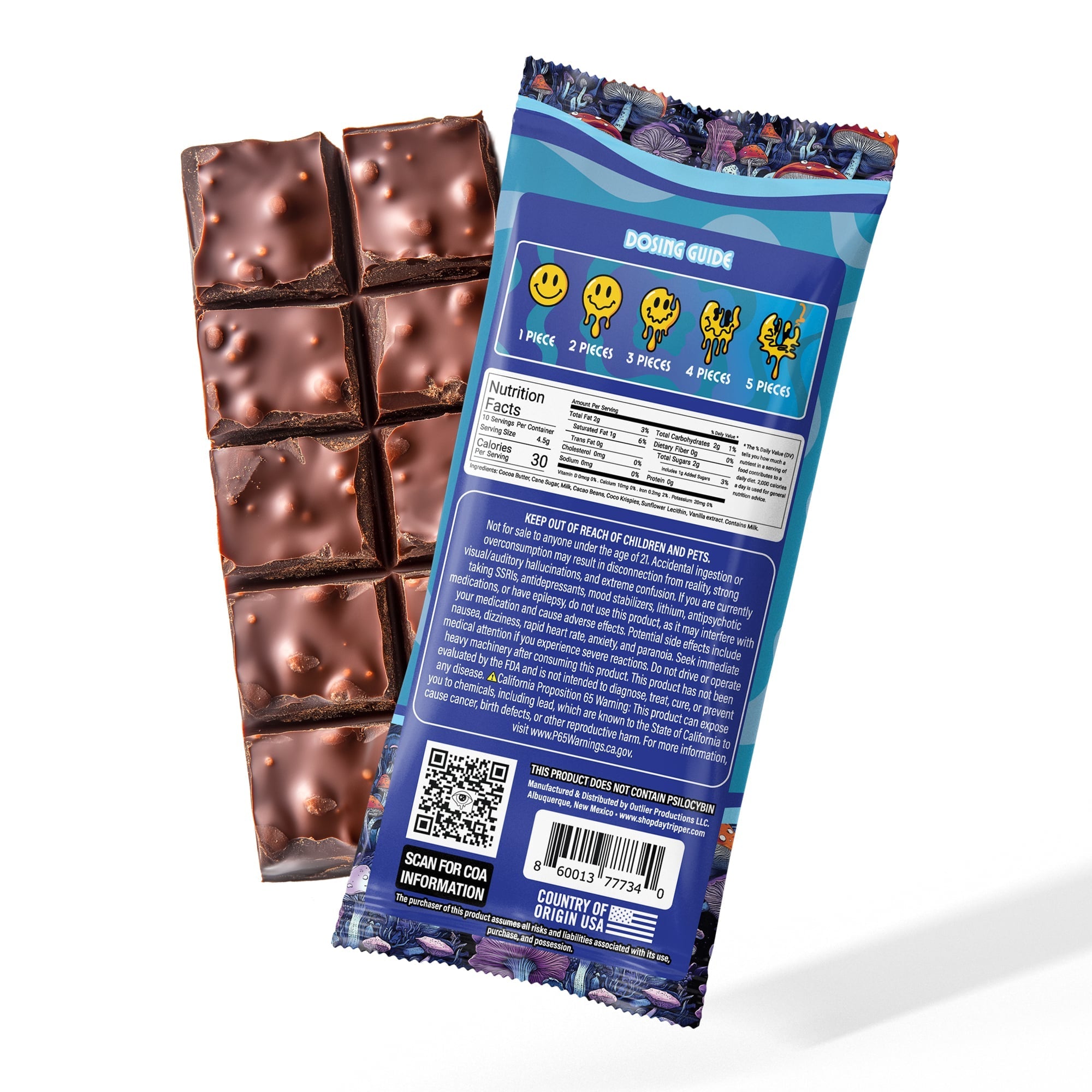 Day Tripper Mushroom Chocolate Bar | 10 Piece