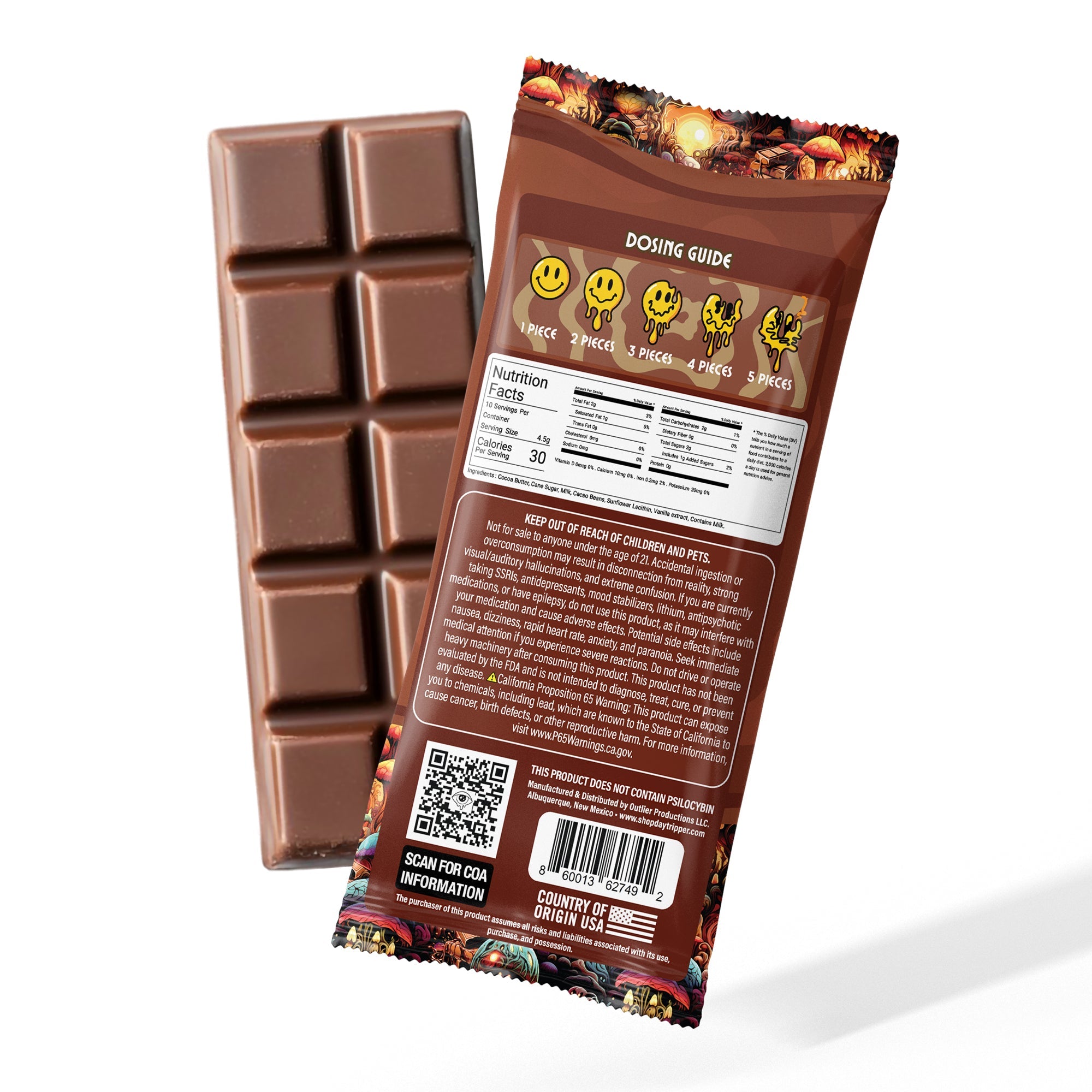 Day Tripper Mushroom Chocolate Bar | 10 Piece