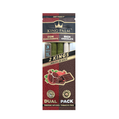 King Palm - Dual Pack Cones - King Size - 2 Grams - 2 Counts Per Pack - 20 Packs Per Display