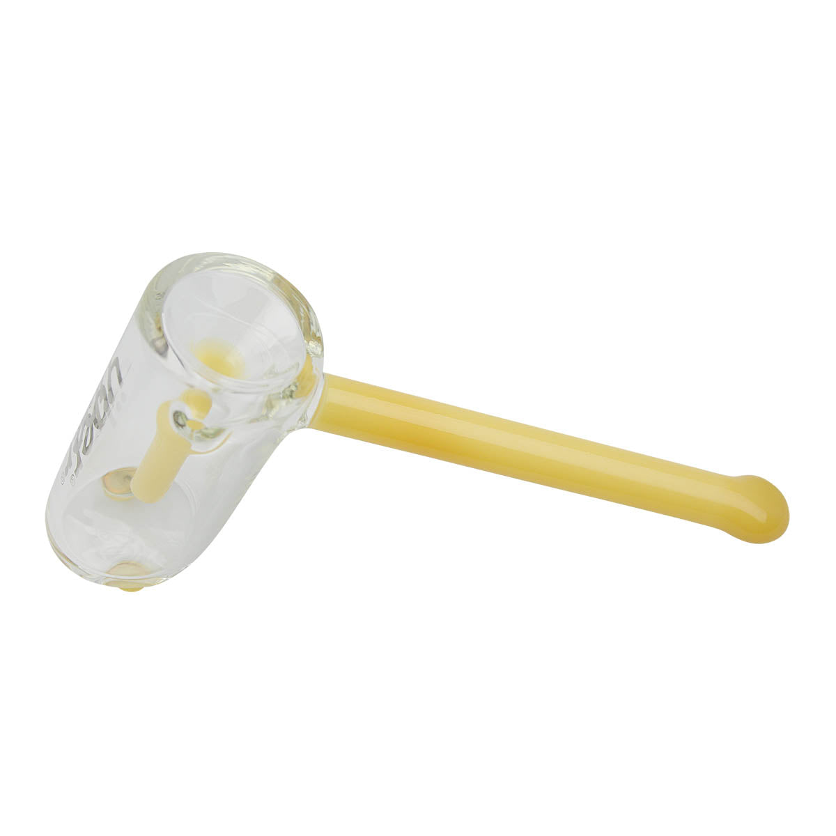 Uber Glass 6" Hammer Bubbler w/ Flat Mouthpiece - Solid Colors