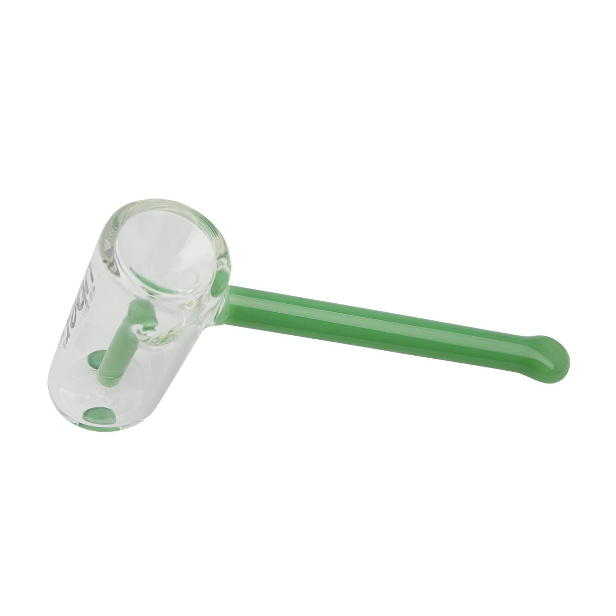 Uber Glass 6" Hammer Bubbler w/ Flat Mouthpiece - Solid Colors