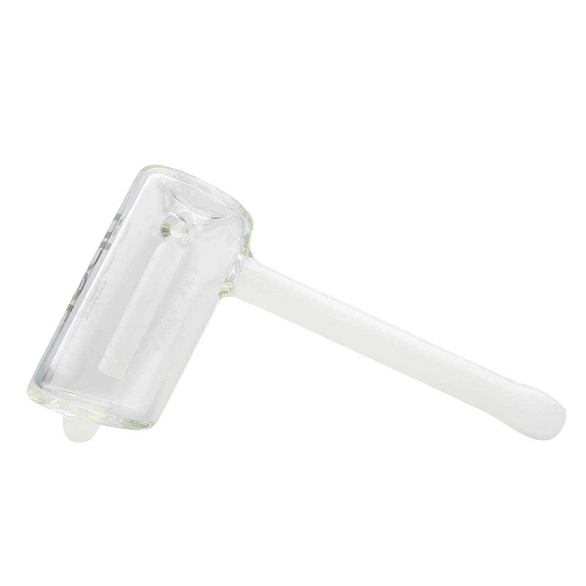 Uber Glass 6" Hammer Bubbler w/ Flat Mouthpiece - Solid Colors