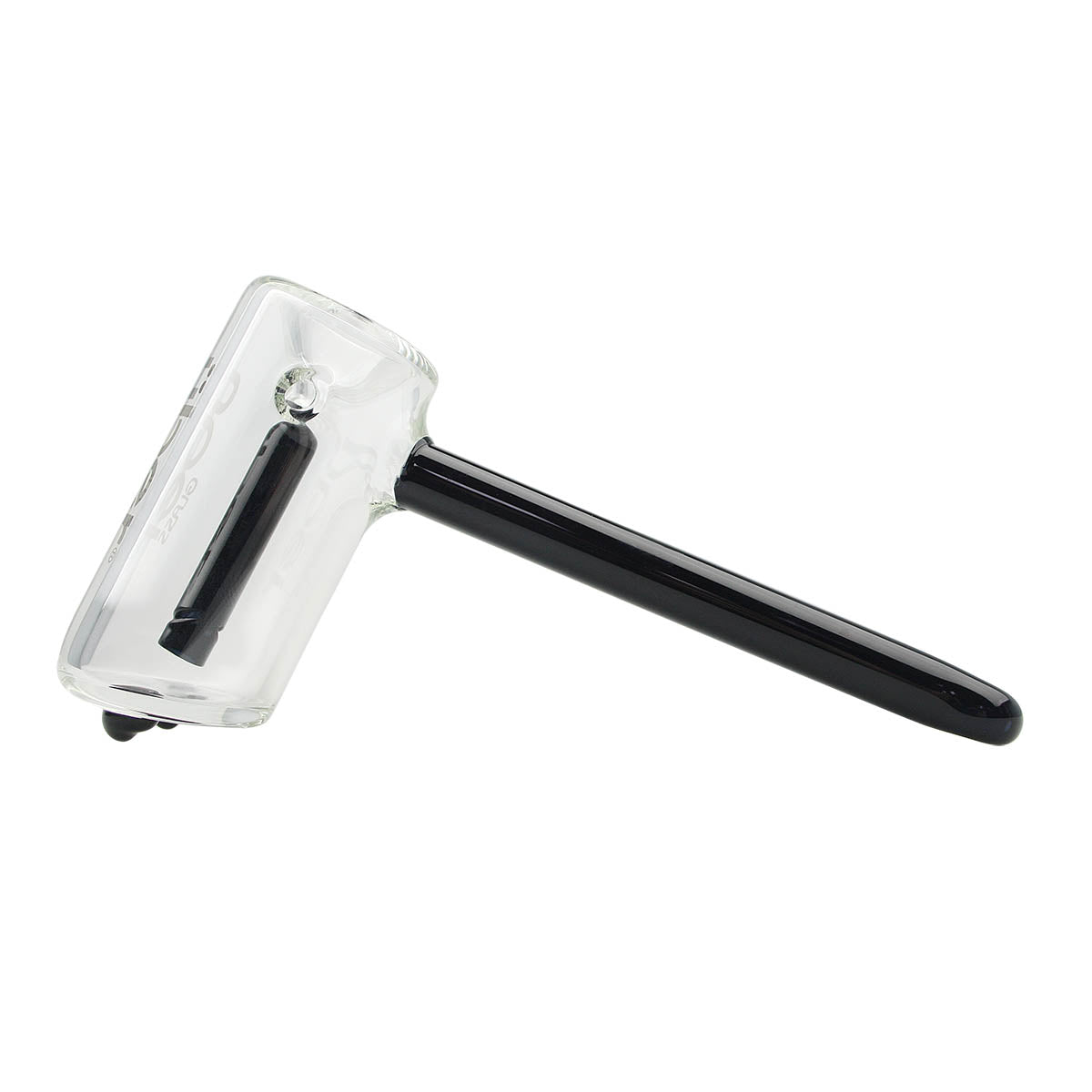 Uber Glass 6" Hammer Bubbler w/ Flat Mouthpiece - Solid Colors